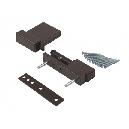 Петля дверная Compact, для ПВХ дверей на 80 кг, цвет коричневый Elementis купить