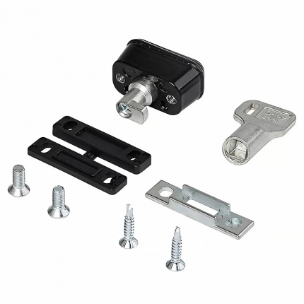 Замок блокировочный для алюминиевых окон Baby Lock черный ASANTE купить